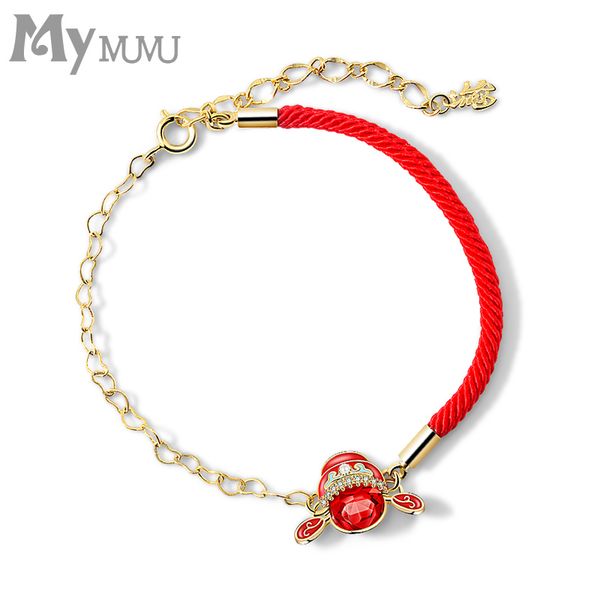 

summer popular chinese wedding series red rope bracelet 2020 korean version simple and versatile jewelry gifts, Black