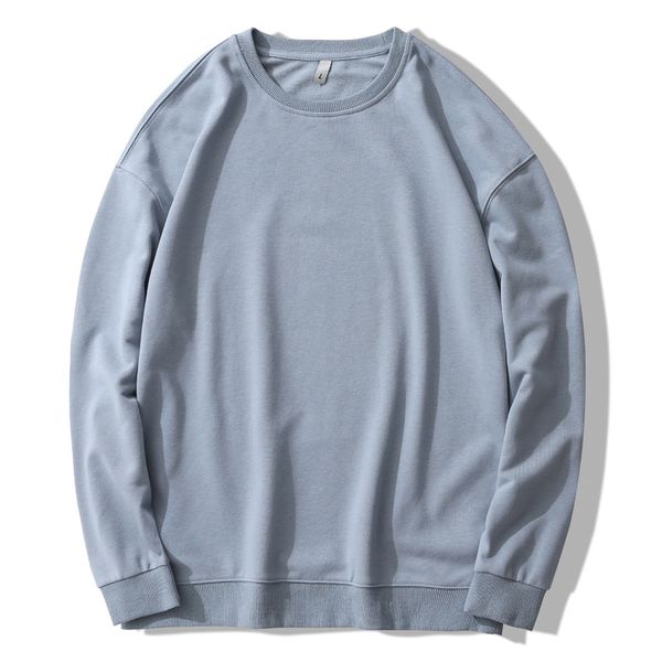 

mrmt 2020 brand autumn and winter new men's sweatshirts solid-color pullover for male round collar sweatshirt, Black