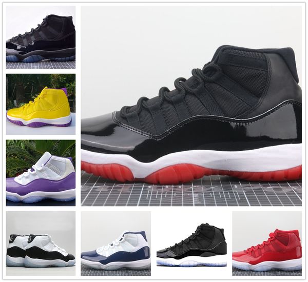 

version jumpman 11 11s bred concord space jams mens basketball shoes sports sneakers with box