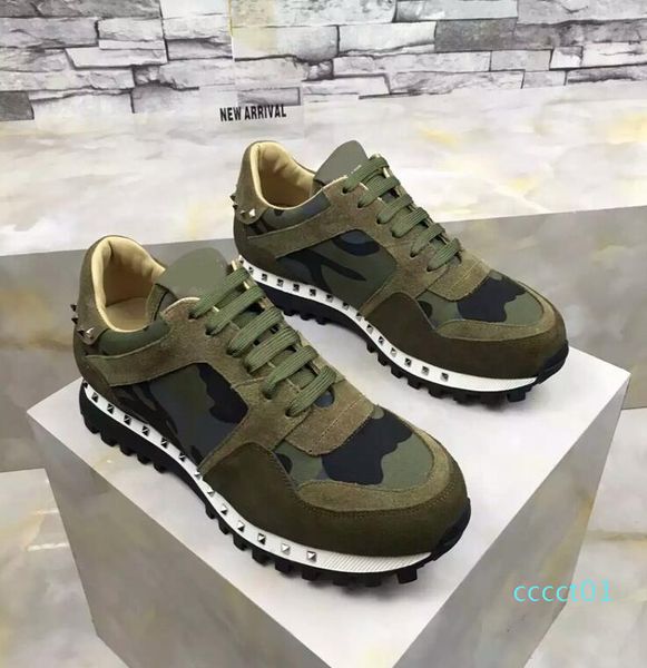 

original box] luxury designer rock stud sneaker shoes women,men casual shoes rock runner trainer party wedding shoes ct01, Black