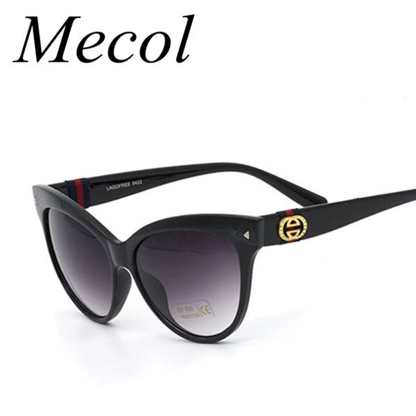 

new gradient points cat eye sunglasses women brand designer driving sun glasses feminino occhiali da sole m101, White;black