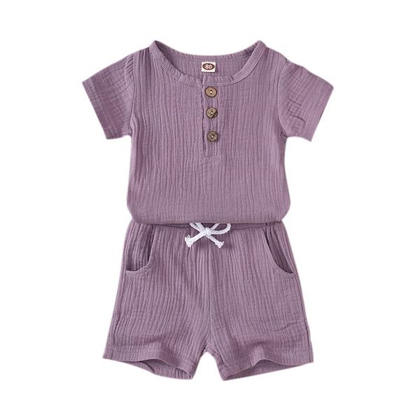 

2pcs fashion summer newborn baby boys girls clothes cotton casual short sleeve t-shirt+shorts toddler infant outfit set, White