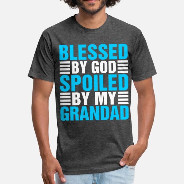

blessed by god spoiled by my grandad t shirt men create short sleeve o-neck kawaii fitness basic spring trend shirt