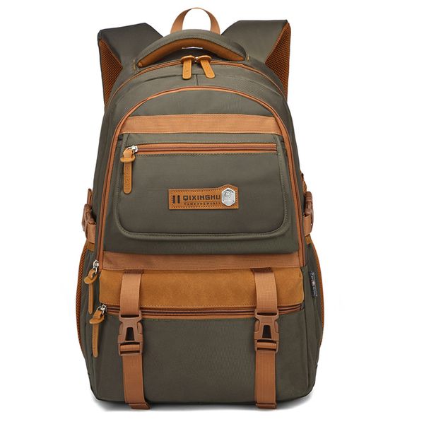 

backpack large capacity men waterproof oxford solid school bags for boys teenagers travel business casual men's lapbag big