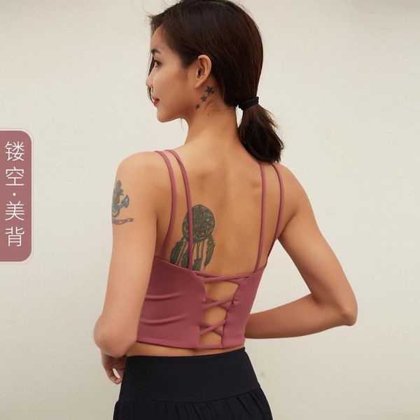 

женщины bralette тонкий плечевой ремень спорт бюстгальтер бег йога фитнес спортивная одежда push up противоударный жилет тренировки одежды, White;black