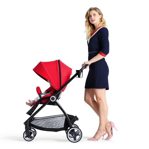 

playkids luxury baby stroller can sit and lie high land-scape fashion carriage pram 4 season tow way push and folding a key fold