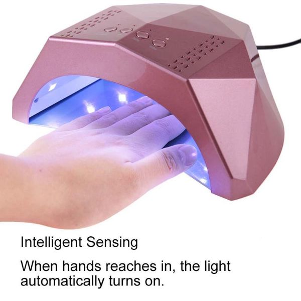 

24w/48w intelligent uv led lamp nail dryer auto timer ptherapy machine lcd display drying all gels manicure tool