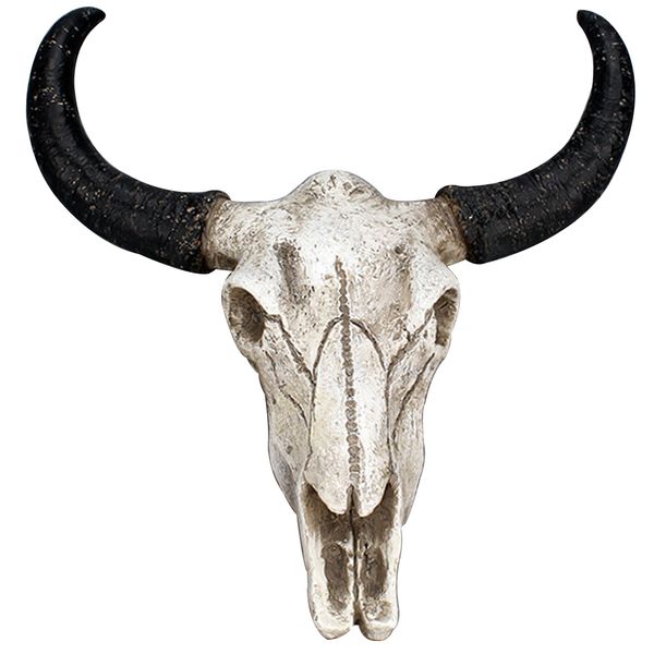 

home decor sculptures crafts rustic bull skull shape resin wall hanging ornament