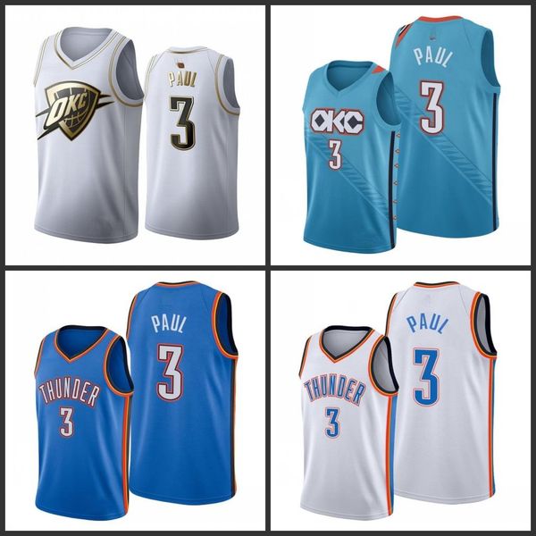 

oklahoma city thunder chris paul men city basketball jersey, Black