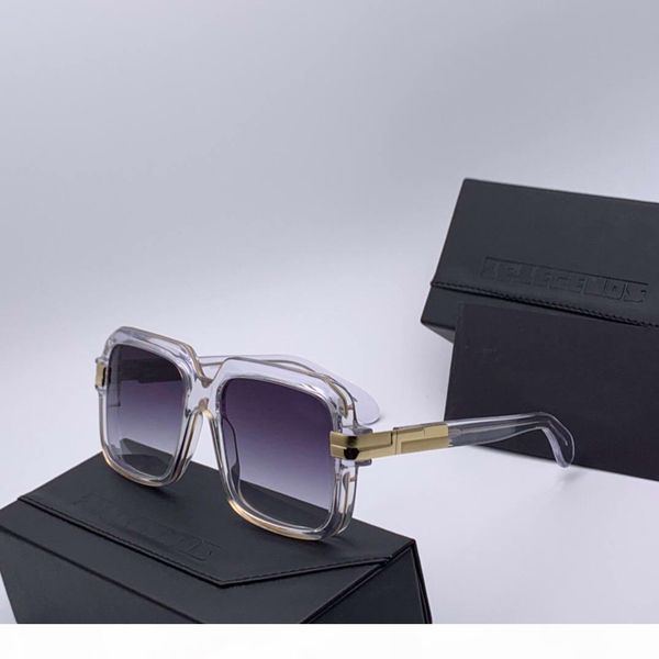 

legends 667 square sunglasses crystal grey gradient vintage sunglasses uv protection occhiali da sole firmati eyewear new with box, White;black