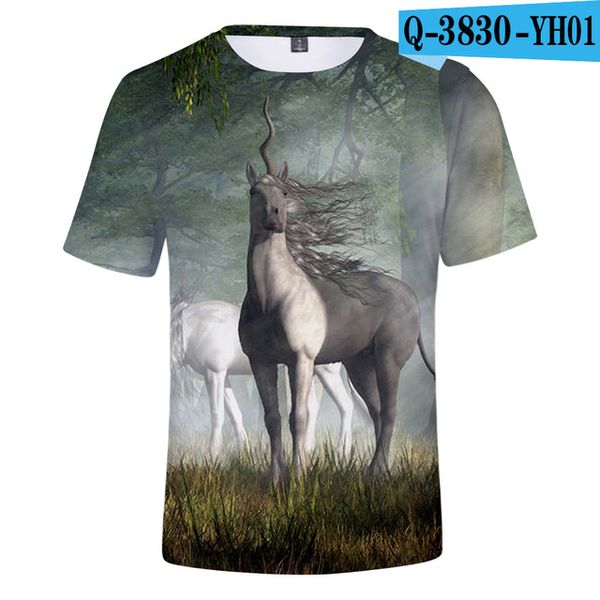 

unicorn rainbow cartoon 3d print shirts anime funny humor men clothing