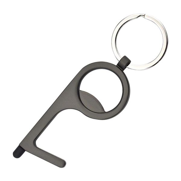 

keychains 2pcs key chain hands door opener zinc alloy ring, Silver