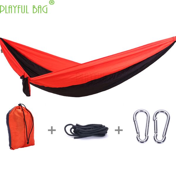 

270*140 cm sell well parachute nylon hammock for outdoor goods suitable for many people use air permeability is not sultry zi04