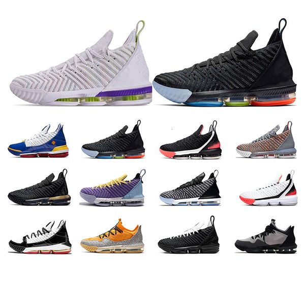 

16 basketball shoes men 16s trainer black white red gold bhm yellow cny wolf grey fashion mens sports sneakers 7-12