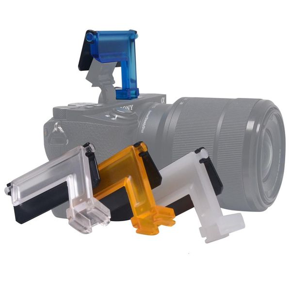 

cgjxsmcoplus 4 color diffuser flash bounce cards lambency diffuser on camera for sony a6500 a6300 a6000 nex6 camera t191025