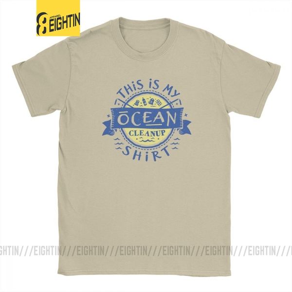 

men t-shirts this is my ocean cleanup creative cotton tee shirt short sleeve ocean pollution life marine water beach t shirts