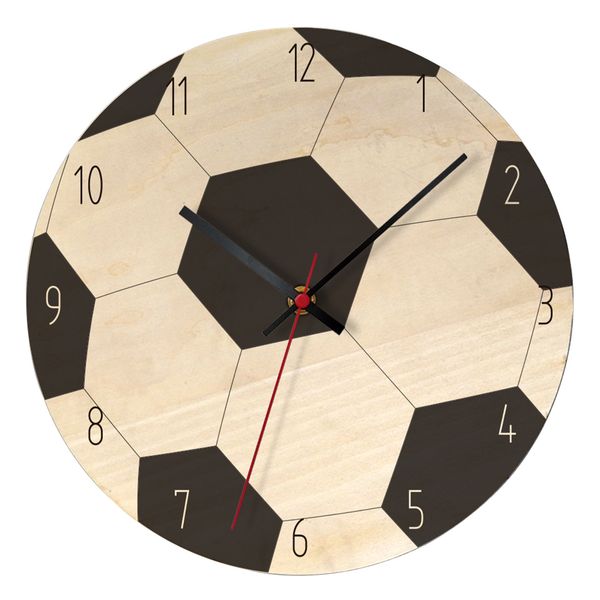 

battery powered sport style modern home decor wooden craft needle wall clock