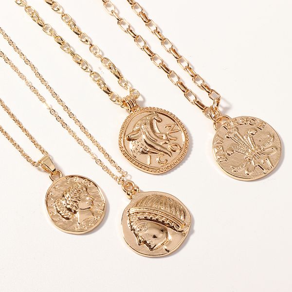 

lexie diary 2020 new arrival fashion creative style hip-hop figure pendant necklace for women accessory jewellery, Silver