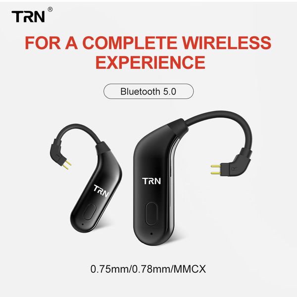 

cgjxstrn bt20 bluetooth v5 .0 ear hook connector earphone bluetooth adapter mmcx /2pin for se535 ue900 trn v80 /v10 /v20 /x6 t6190617