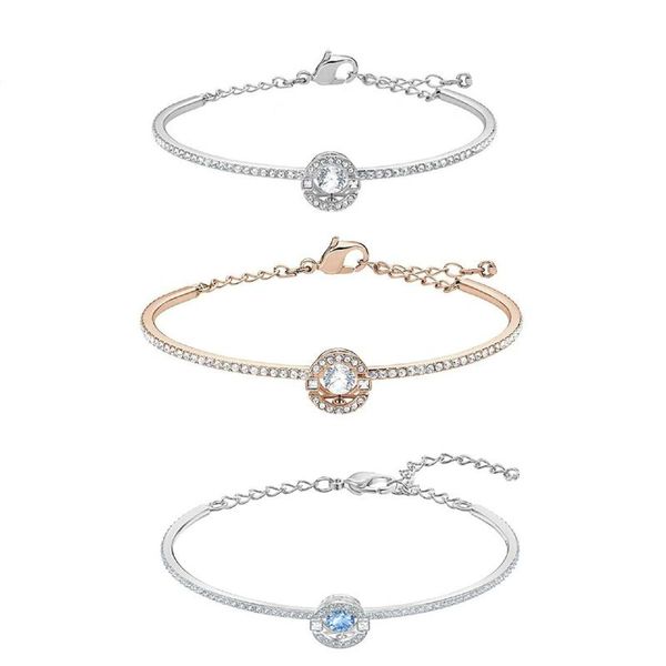 

the new heart-shaped crystal bracelet with elegance and sparkle is suitable for asian women, Golden;silver