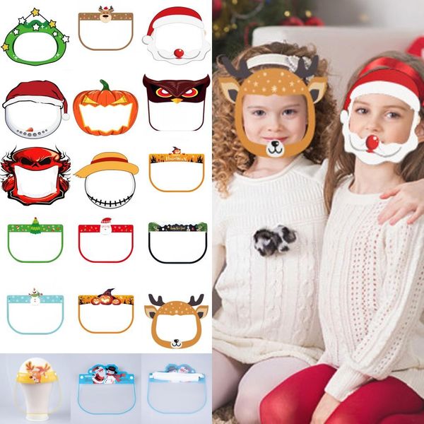 

dhl корабль anime kids party face shield маски очистить мультфильм шаблоны рождество хэллоуин новый год косплей costum защитные fy8121