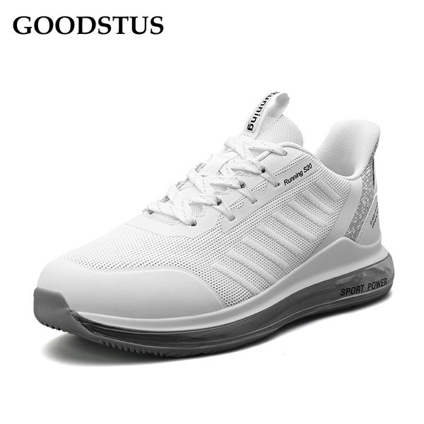 

goodstus men mesh sneaker breathable air cushion comfortable height increase solid simple style laceup couple running sport shoe, Black