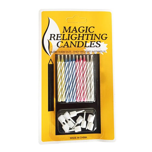 

10pcs/set blowing magic relight wedding trick candle party birthday cake prank
