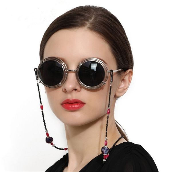 

5mm wide retro eyeglass sunglasses glass neck string cord retainer strap eyewear lanyard holder with good loop, Silver