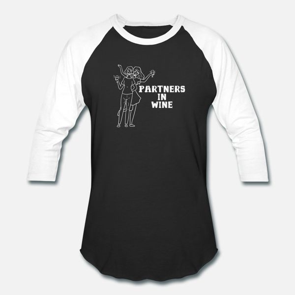 

partners in wine girls funny wine t shirt men character tee shirt crew neck natural anti-wrinkle funny casual summer style unique shirt
