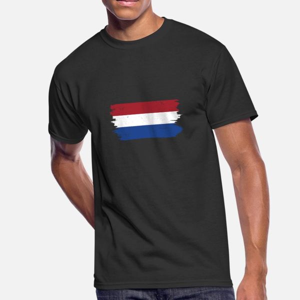 

netherlands gift banner map holland t shirt men knitted tee shirt size s-3xl formal graphic breathable spring autumn trend shirt