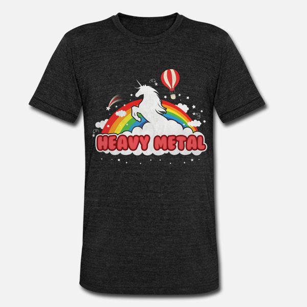 

heavy metal unicorn and rainbow t shirt men interesting 100% cotton o-neck interesting basic summer normal shirt