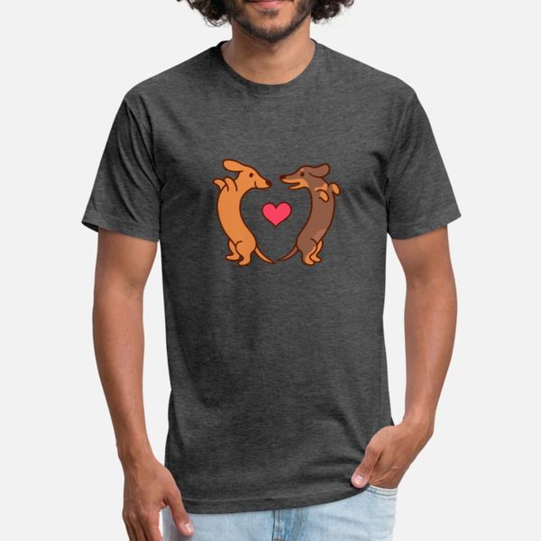 

weiner dog love heart cute puppy t shirt men custom 100% cotton size s-3xl vintage sunlight authentic summer style formal shirt