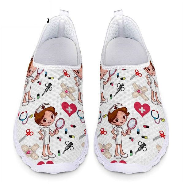 

teen girls casual spring/autumn outdoor jogging footwear large size woman lace up mesh sneakers cartoon printed flat shoes, Black