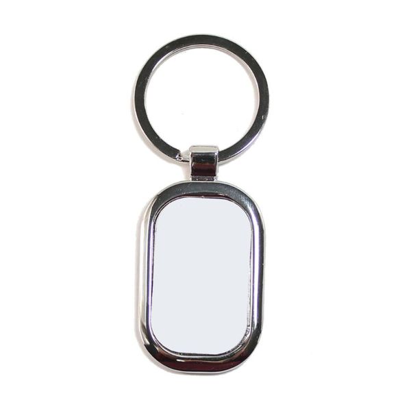 

sublimation blanks keychains metal round key rings for heat press jewelry making, Silver