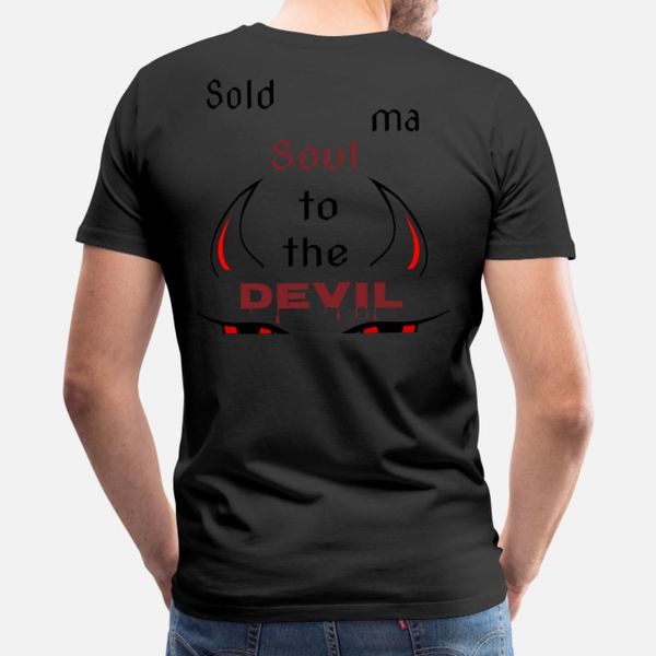 

sold ma sould to the devil t shirt men sunlight cotton s-xxxl male sunlight new fashion summer style vintage shirt