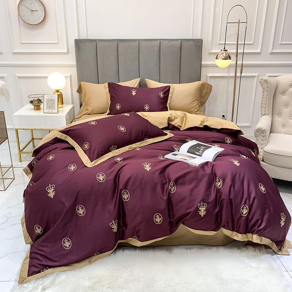 

bedding sets 4pieces  king size plants set egyptian cotton soft bedsheet rubber fit sheet duvet cover pillowcase