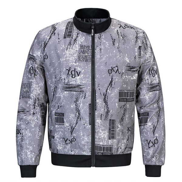 

popular men's jacket casual slim cardigan windbreaker stand collar with printed zipper zipper fashion jacket gray color men's fash, Black;brown