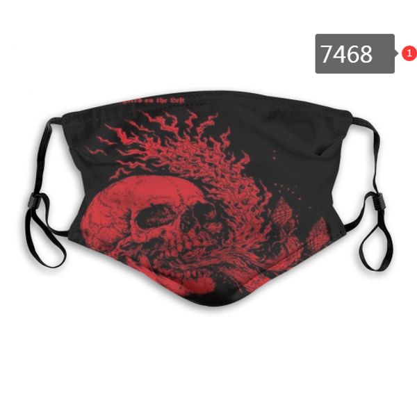 

2020 new protective mask boy fashion famous designer cartoon alphabet skull dragon pattern printing dustproof men and women mask with filter