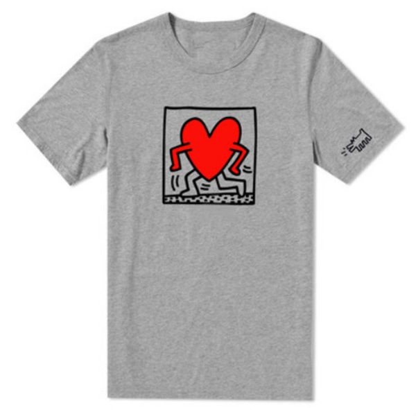 

2020 mens summer t shirt fahsion heart pattern t-shirts boys new york street graffiti casual crocodile printing tees hiphop s-4xl, White;black