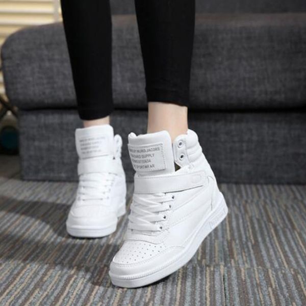 

2020 new women casual women shoes fashion embroidered vulcanize shoes breathable lace-up sneaker, Black