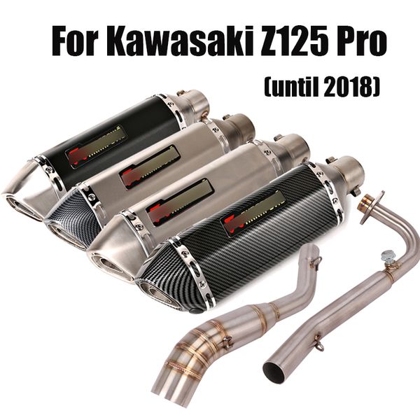 

complete exhaust system front link pipe connect section exhaust tips muffler removable db killer slip on for z125 pro