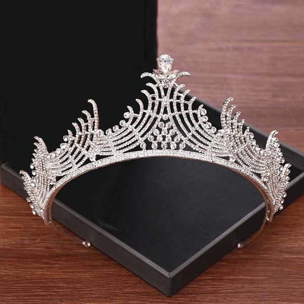 

silver color crystal crown wedding hair accessories bridal tiara diadem rhinestone wedding crown headpiece bridal hair jewelry, Golden;silver