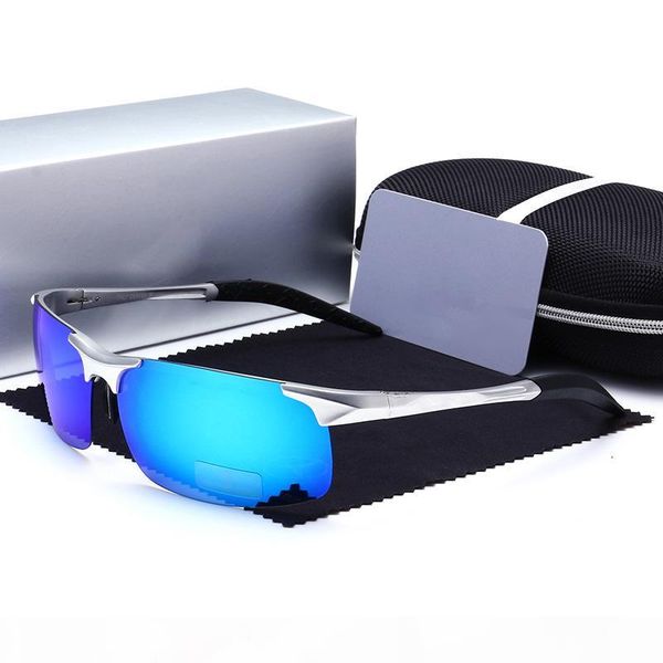 

polarized sunglasses men 2019 uv400 brand designer half frame fishing sun glasses with logo, White;black