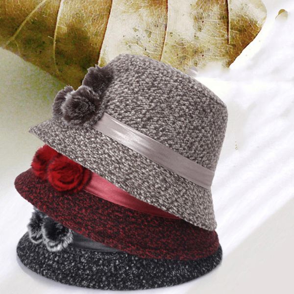 

fashion new winter warm comforable woolen hat adults wrinkly mom's women's accessories, Blue;gray