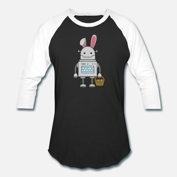 

easter bunny robot t shirt men customize short sleeve s-xxxl letters loose new fashion summer style letters shirt