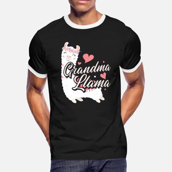 

бабушка llama fiesta смешные симпатичные matching семьи тенниска мужчины создать футболку crew neck природные солнечный свет смешные повседн