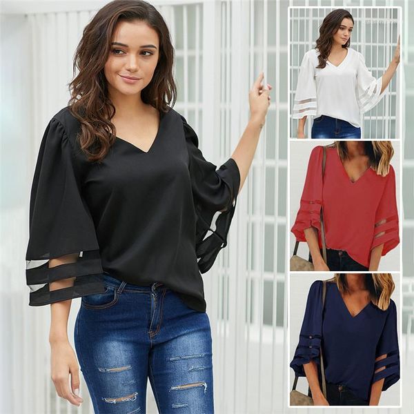 

color summer casual tees famale short sleeve designer clothes women v neck loose tshirt solid, White