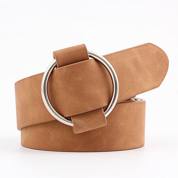 

womens belt designer round casual ladies belts for jeans modeling belts without buckles leather belt cinturon 2020, Black;brown