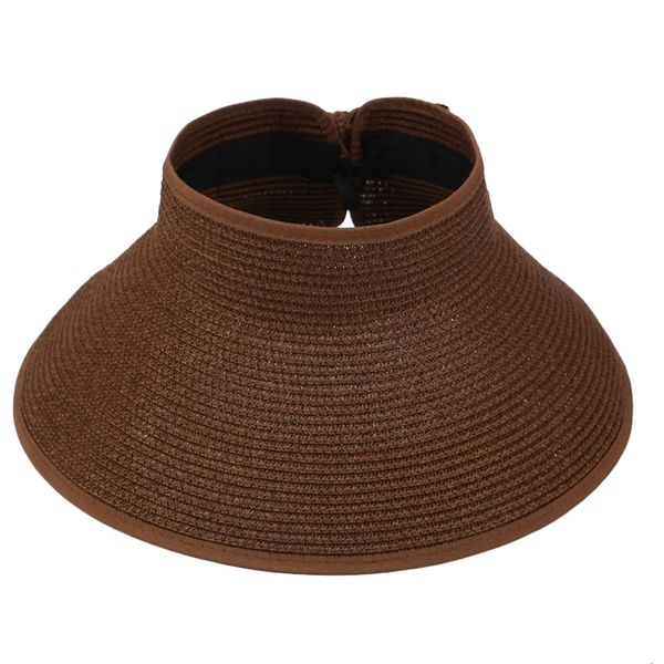 

2020 new women summer visors foldable sun wide large brim hats straw hat chapeau femme beach uv protection caps zyqu, Blue;gray