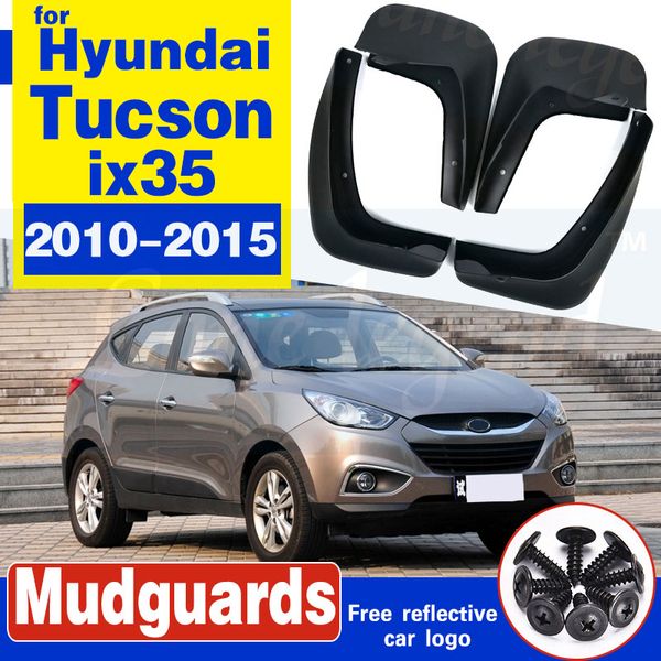 

4pcs auto fender flares mudflaps mudguards car mud flaps front rear splash guards for hyundai tucson ix35 lm 2010-2015 2011 2013